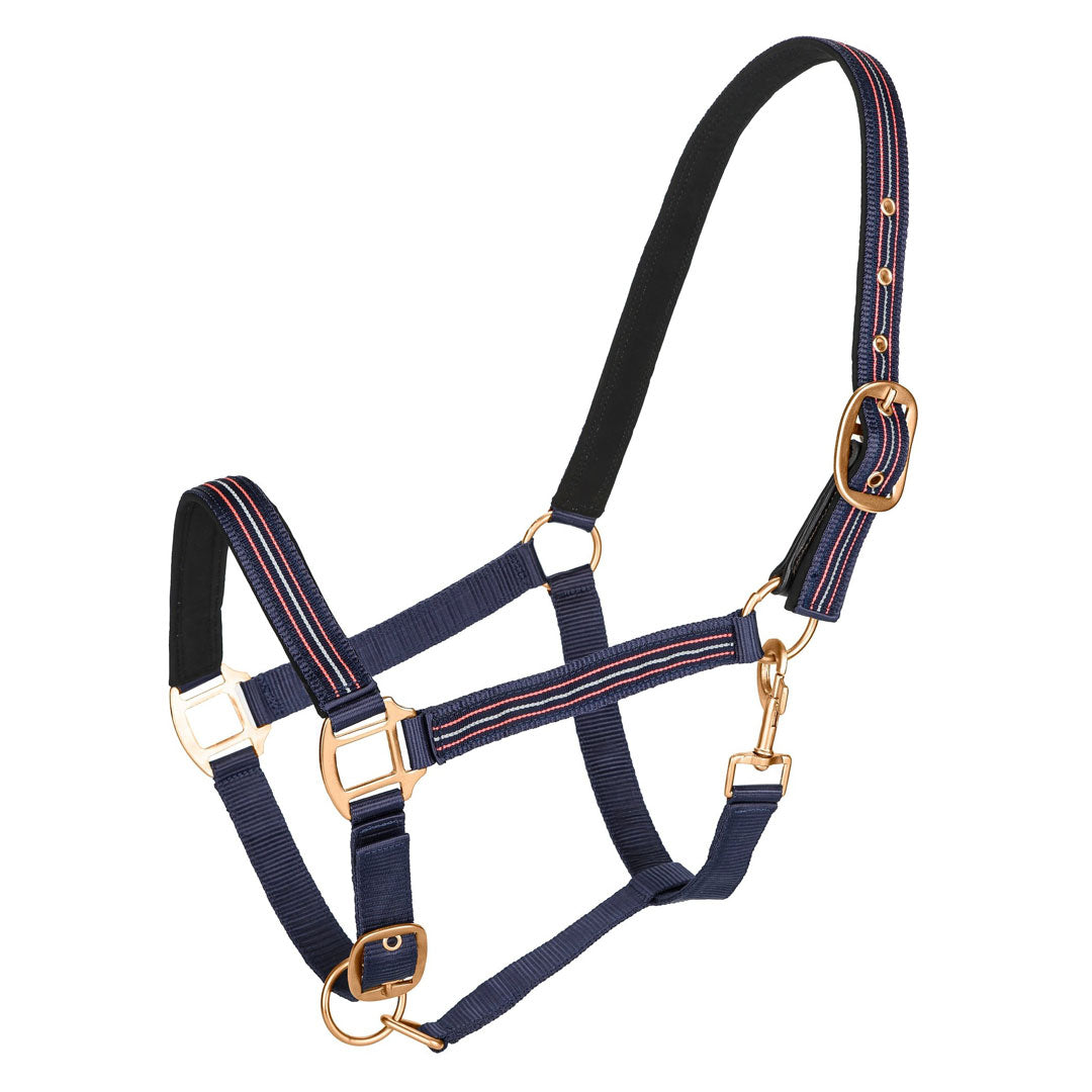 TuffRider Adjustable Nylon Breakaway Halter w/ Padded Crown and Rose Gold Hardware