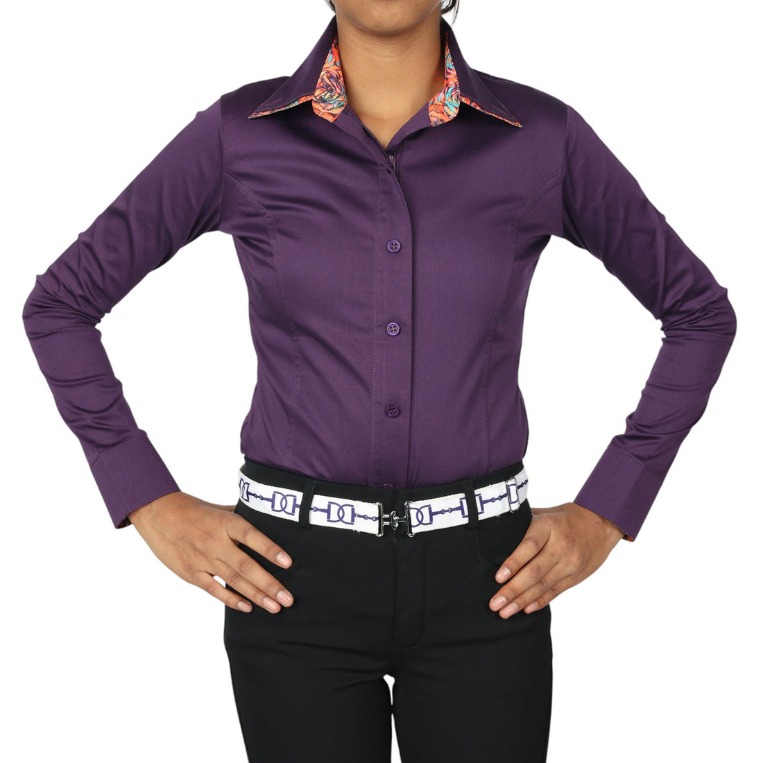 TuffRider Girls ADEY Double Collar Shirt - Breeches.com