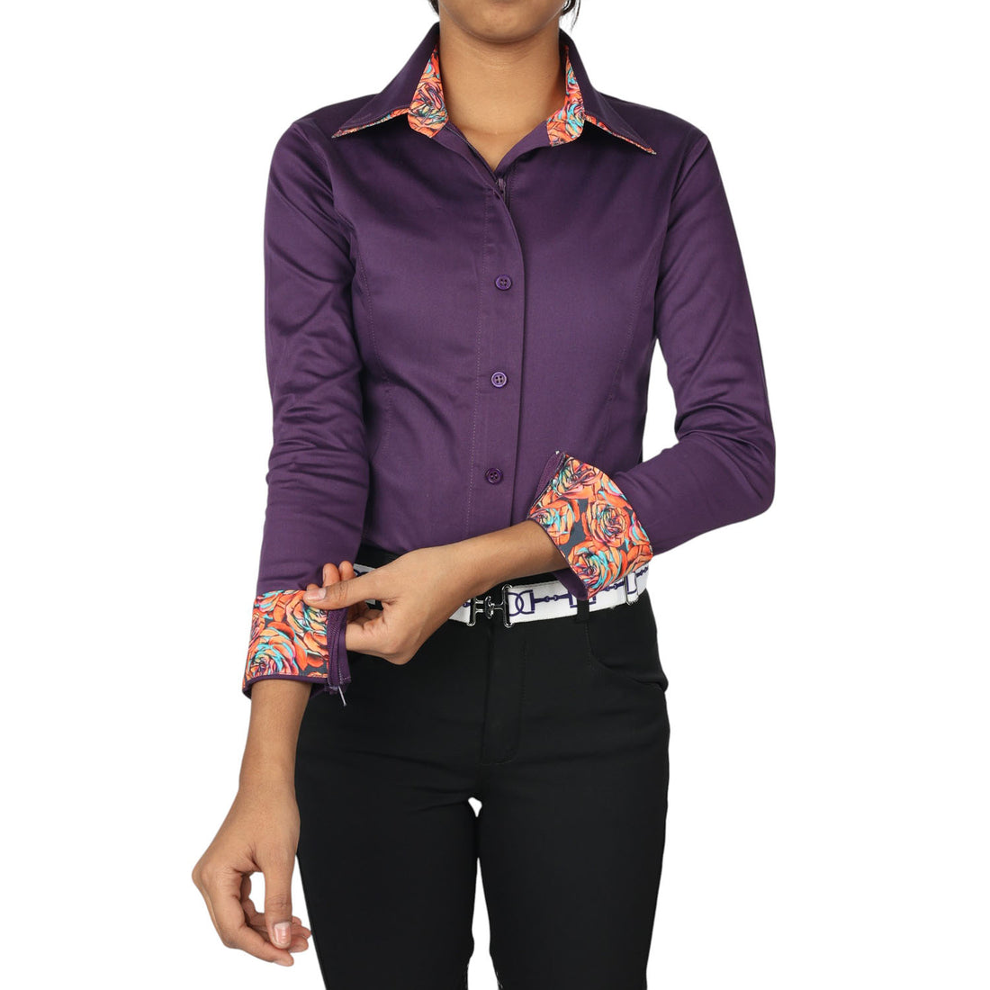 TuffRider Girls ADEY Double Collar Shirt - Breeches.com