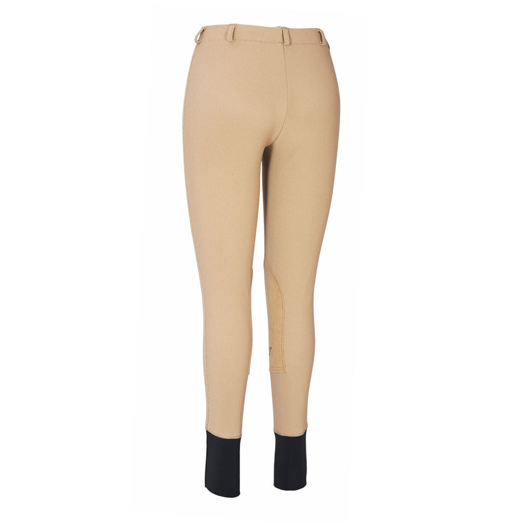 TuffRider Ladies Ribb Lowrise Pull-On Knee Patch Breeches