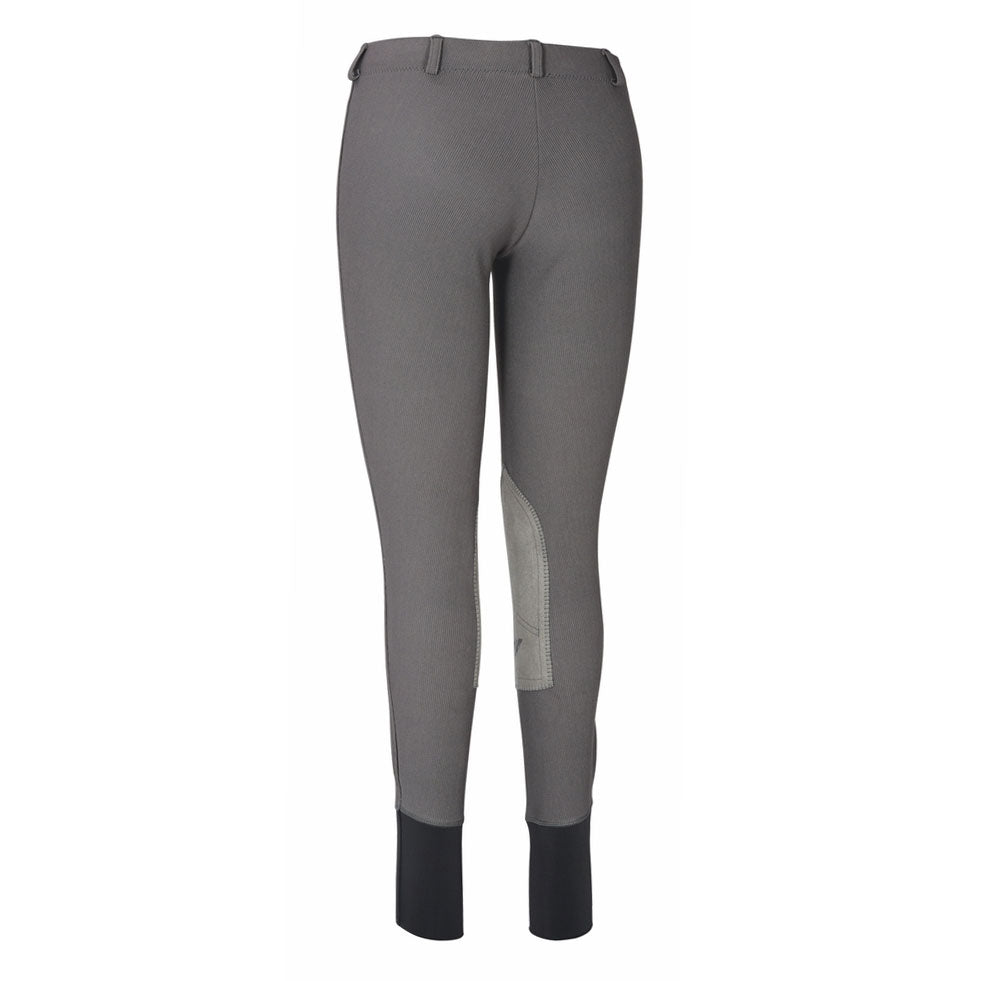 TuffRider Ladies Ribb Lowrise Pull-On Knee Patch Breeches