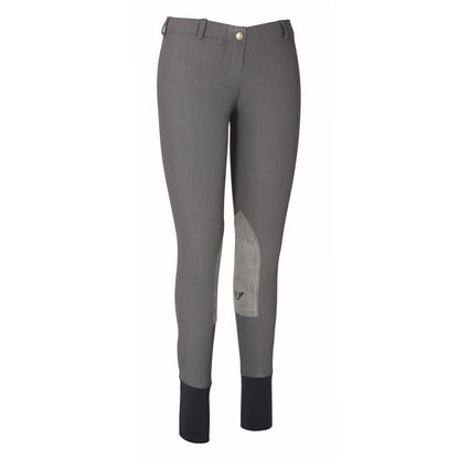 TuffRider Ladies Ribb Lowrise Pull-On Knee Patch Breeches