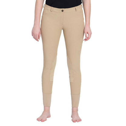 TuffRider Ladies Ribb Lowrise Pull-On Knee Patch Breeches