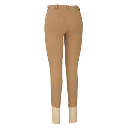 TuffRider Ladies Cotton Lowrise Pull-On Knee Patch Breeches