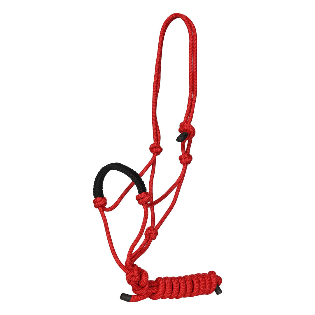TuffRider Rugged Rope Halter Braided Noseband with matching 6 foot lead