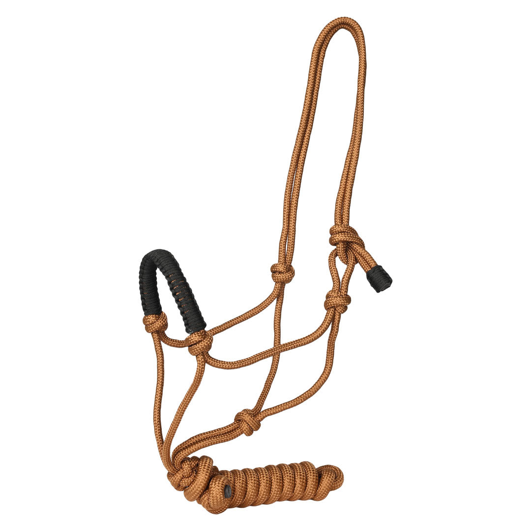 TuffRider Rugged Rope Halter Braided Noseband with matching 6 foot lead