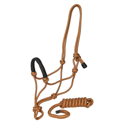 TuffRider Rugged Rope Halter Braided Noseband with matching 6 foot lead