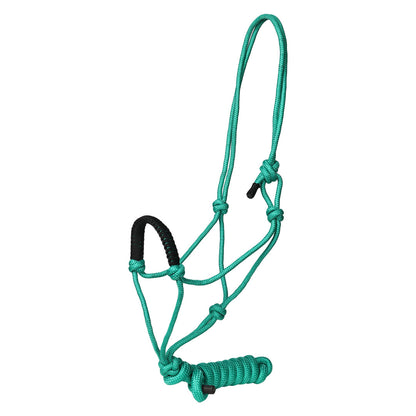 TuffRider Rugged Rope Halter Braided Noseband with matching 6 foot lead