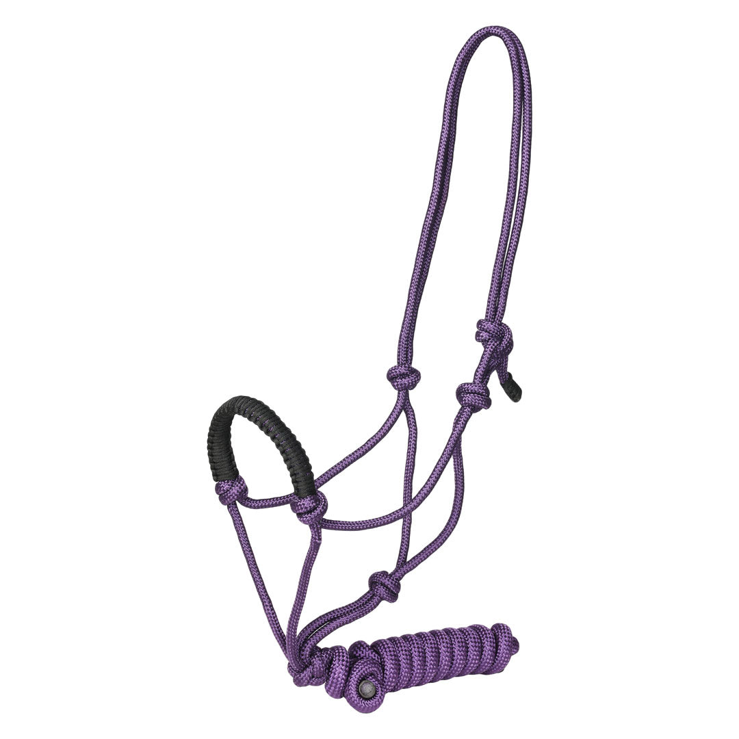 TuffRider Rugged Rope Halter Braided Noseband with matching 6 foot lead