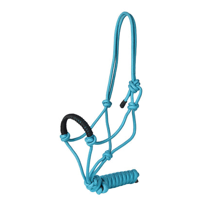 TuffRider Rugged Rope Halter Braided Noseband with matching 6 foot lead