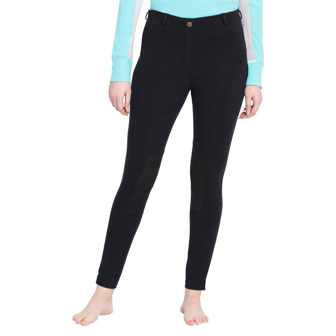 TuffRider Ladies Cotton Pull-On Knee Patch Plus Breeches