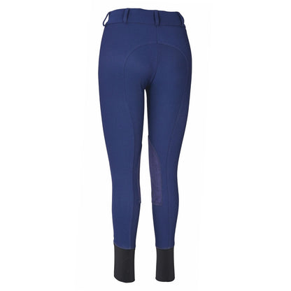 TuffRider Ladies Ribb Lowrise Wide Waistband Knee Patch Breeches