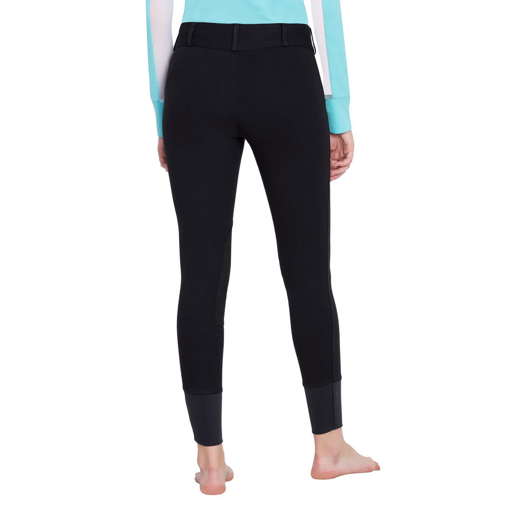 TuffRider Ladies Ribb Lowrise Wide Waistband Knee Patch Breeches