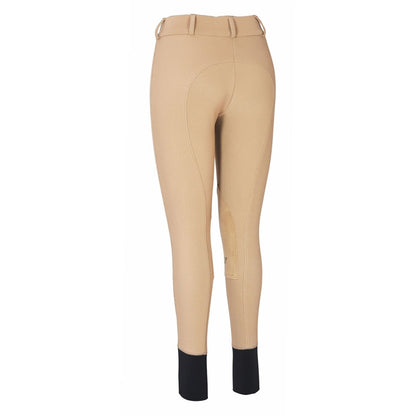 TuffRider Ladies Ribb Lowrise Wide Waistband Knee Patch Breeches