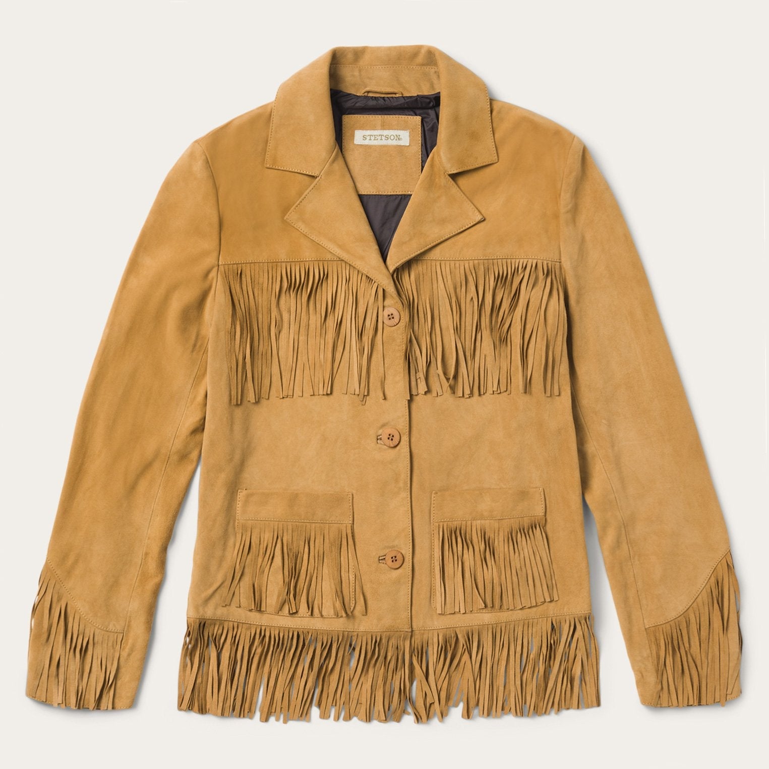 Saint laurent fringe outlet jacket