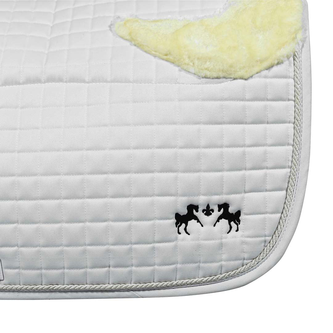 Equine Couture Regal Saddle Pad with White Sherpa Fleece and CoolMax lining