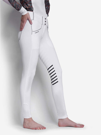 Equine Couture Saddle Stitch Extended Knee Patch Ladies Breeches