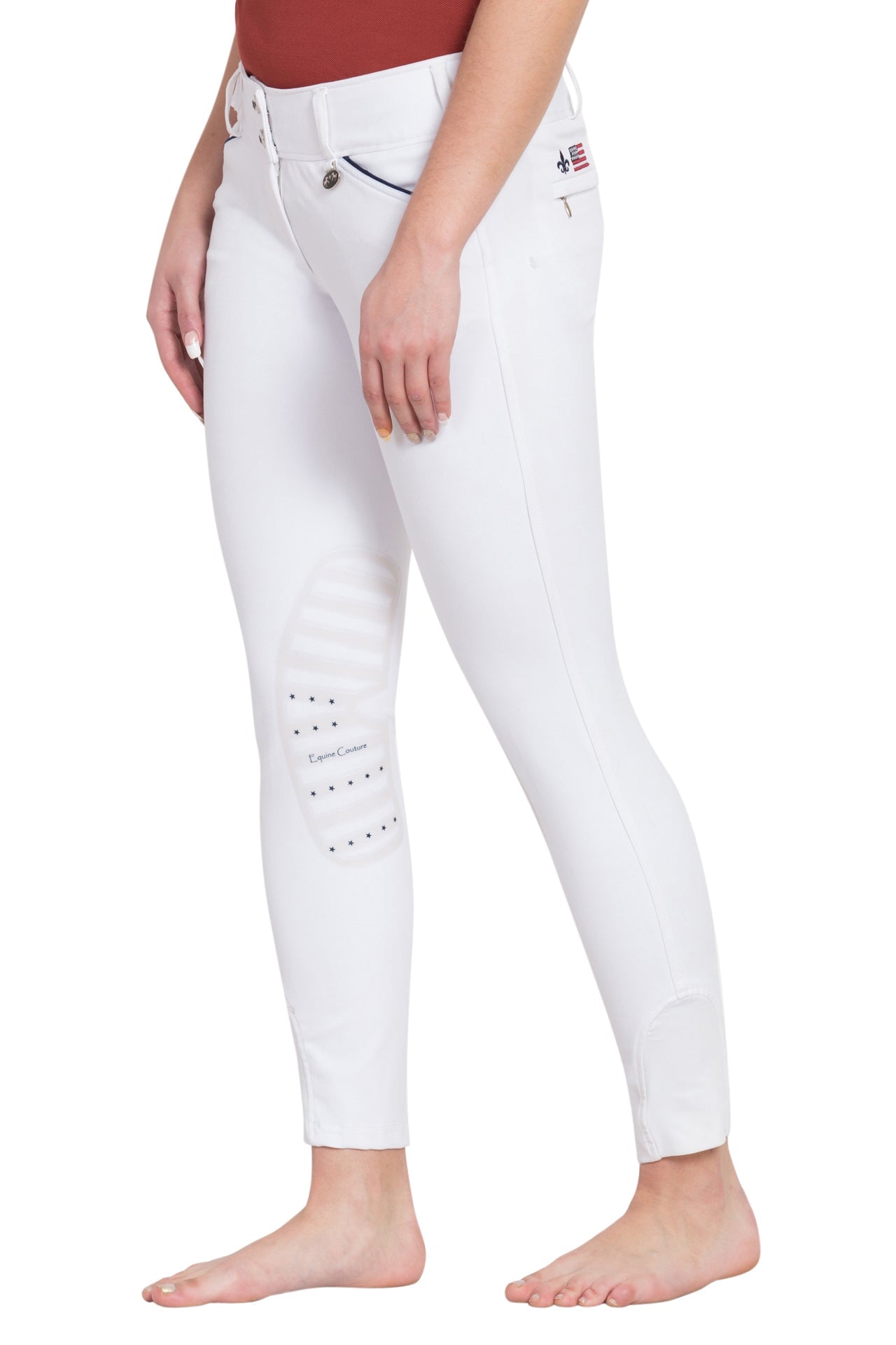 Equine Couture Ladies Brittni Silicone Knee Patch Breeches - Breeches.com