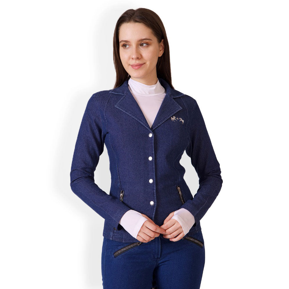 Equine Couture Ladies Denim and Diamonds Stretch Show Coat