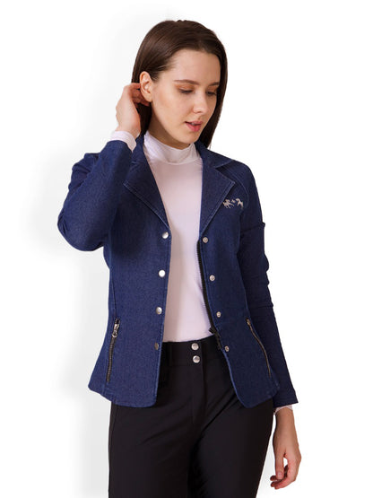 Equine Couture Ladies Denim and Diamonds Stretch Show Coat