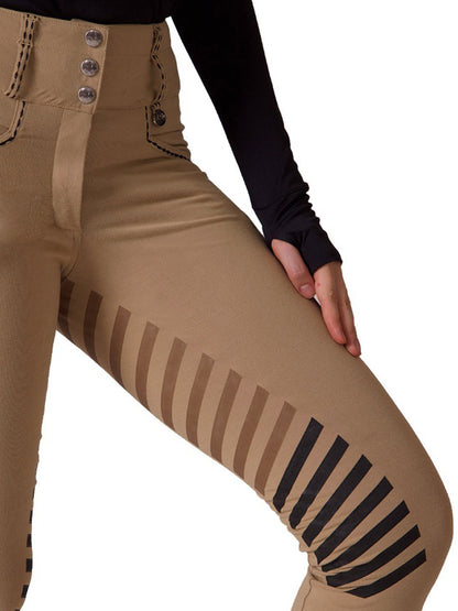 Equine Couture Saddle Stitch Extended Knee Patch Ladies Breeches