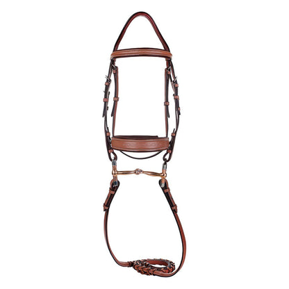 Laureate by Henri de Rivel Fancy Stitched Bridle w/ Wide Caveson and Laced Reins