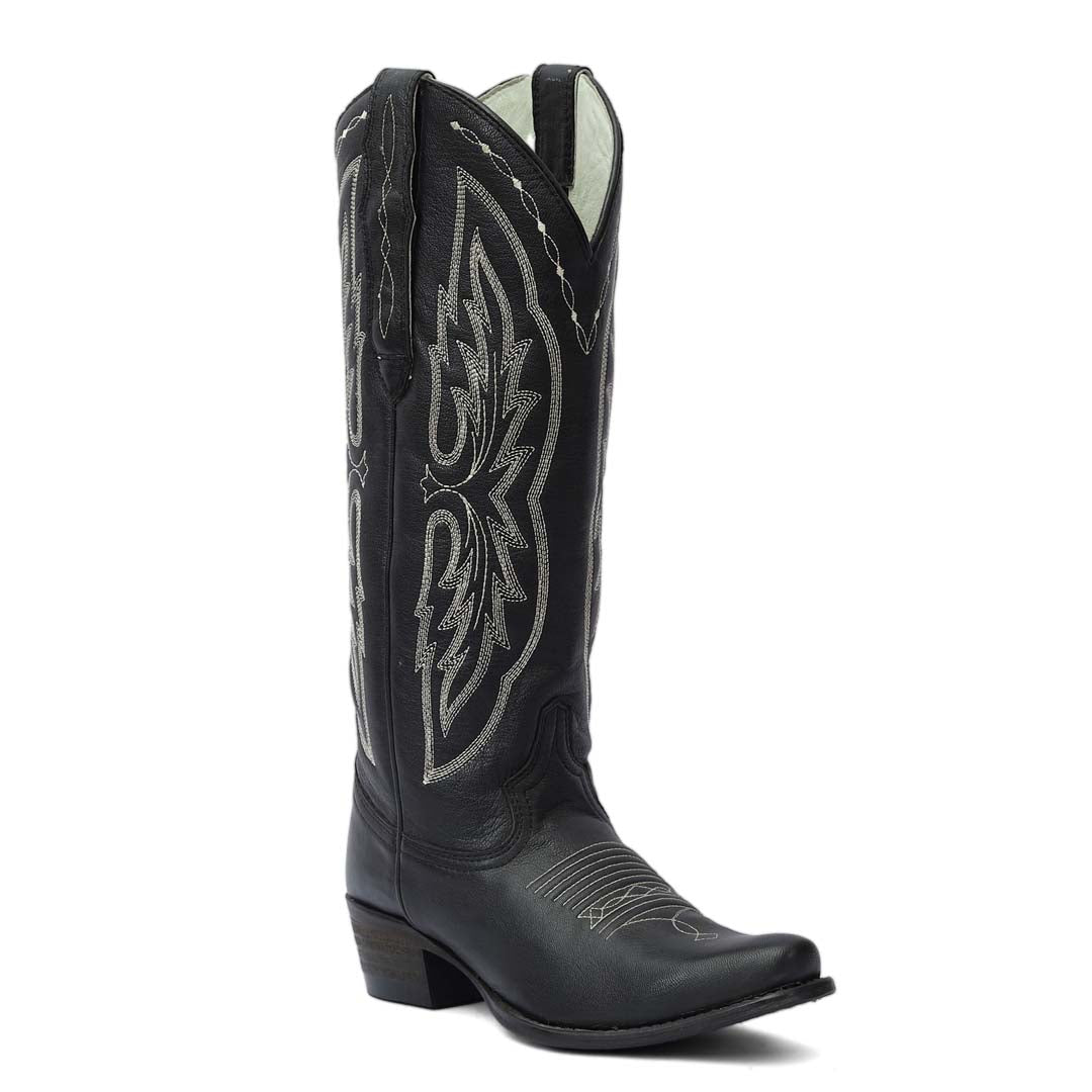 TuffRider Women Cody Embroidered Leather Snip Toe Western Boots