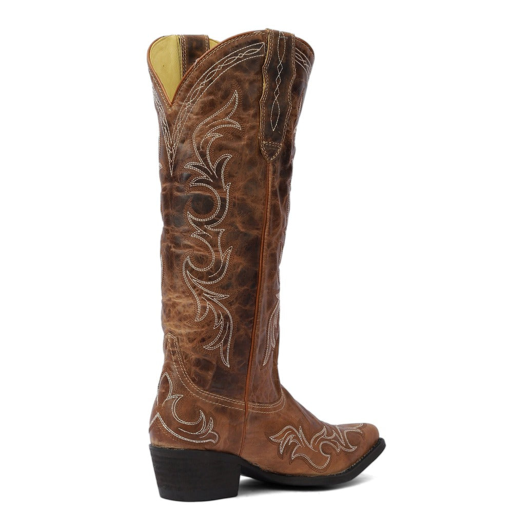 TuffRider Women Cody Embroidered Leather Snip Toe Western Boots