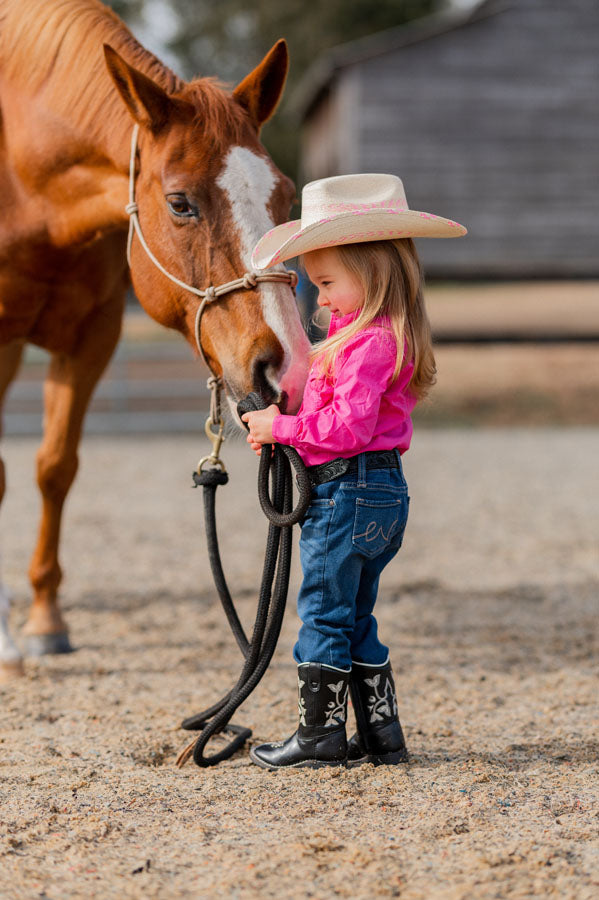 TuffRider Toddler Black Floral Western Boot