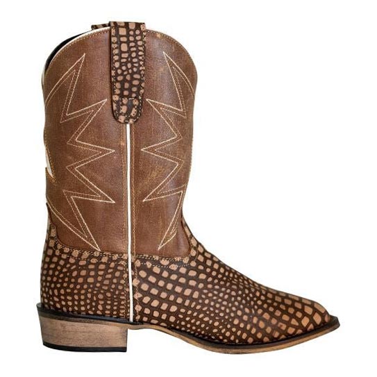 TuffRider Youth Bryce Star Embroidered Printed Square Toe Western Boots