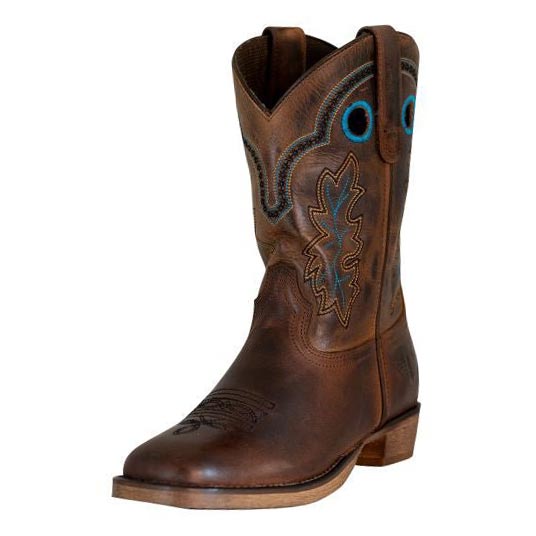 TuffRider Youth Rushmore Oak Leaf Embroidered Square Toe Western Boots