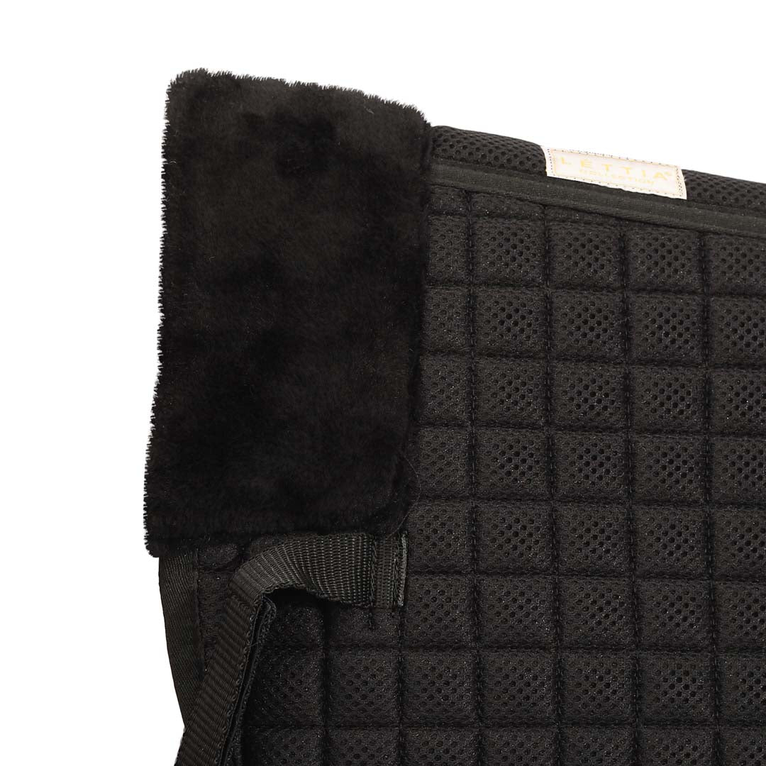 Lettia Coolmax Sherpa Quilted Half Pad w/ Trim