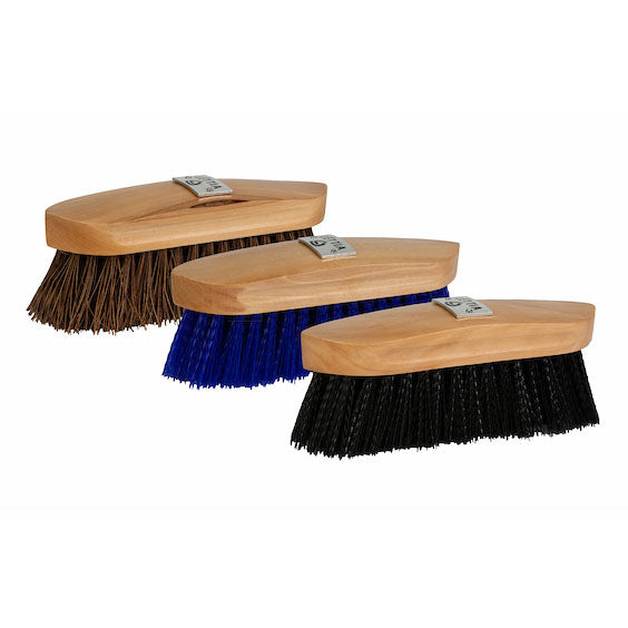 Lettia Plastic Bristle Dandy Brush Wood Back