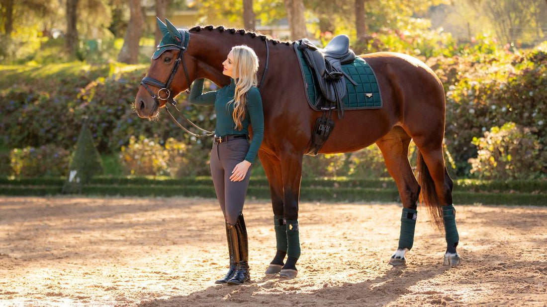 Lemieux Loire Classic Dressage Square Saddle Pad- Spruce