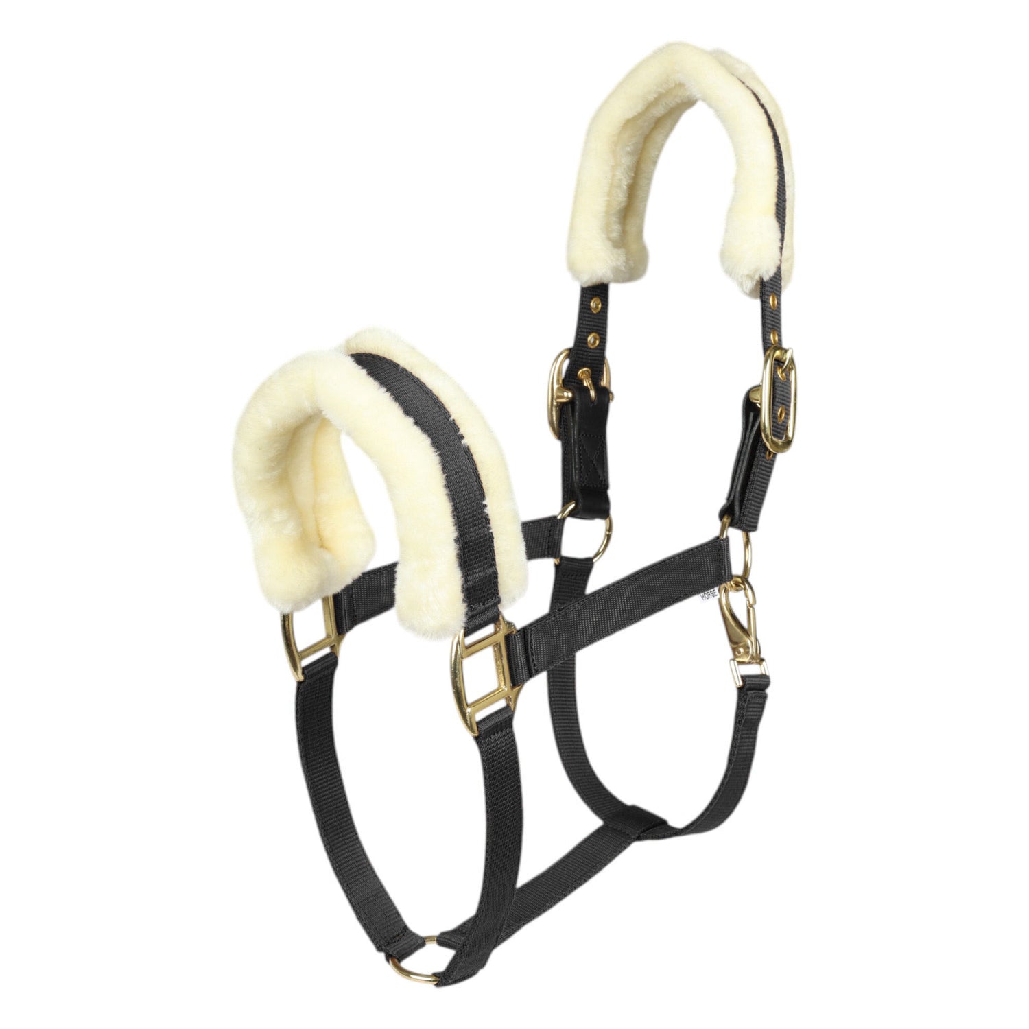 Henri de Rivel Sherpa Fleece Halter with Leather Breakaway