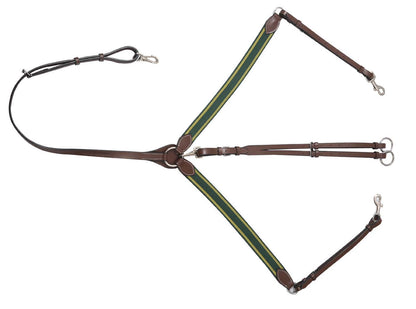 Henri de Rivel Pro Elastic Breastplate Martingale with Running Attachment