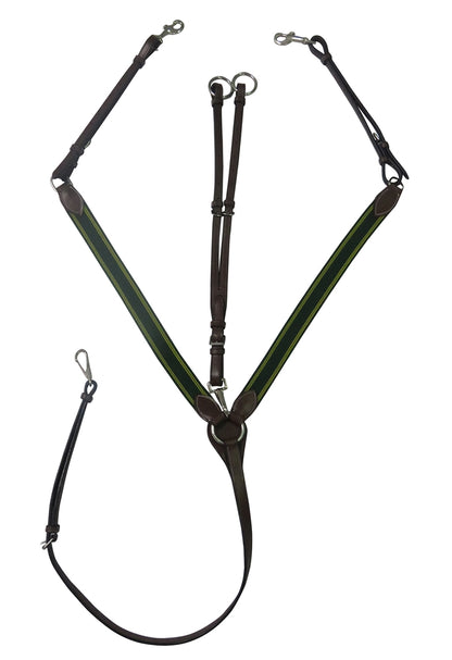 Henri de Rivel Pro Elastic Breastplate Martingale with Running Attachment