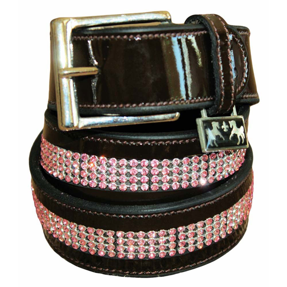 Equine Couture Bling Leather Belt - Patent Leather