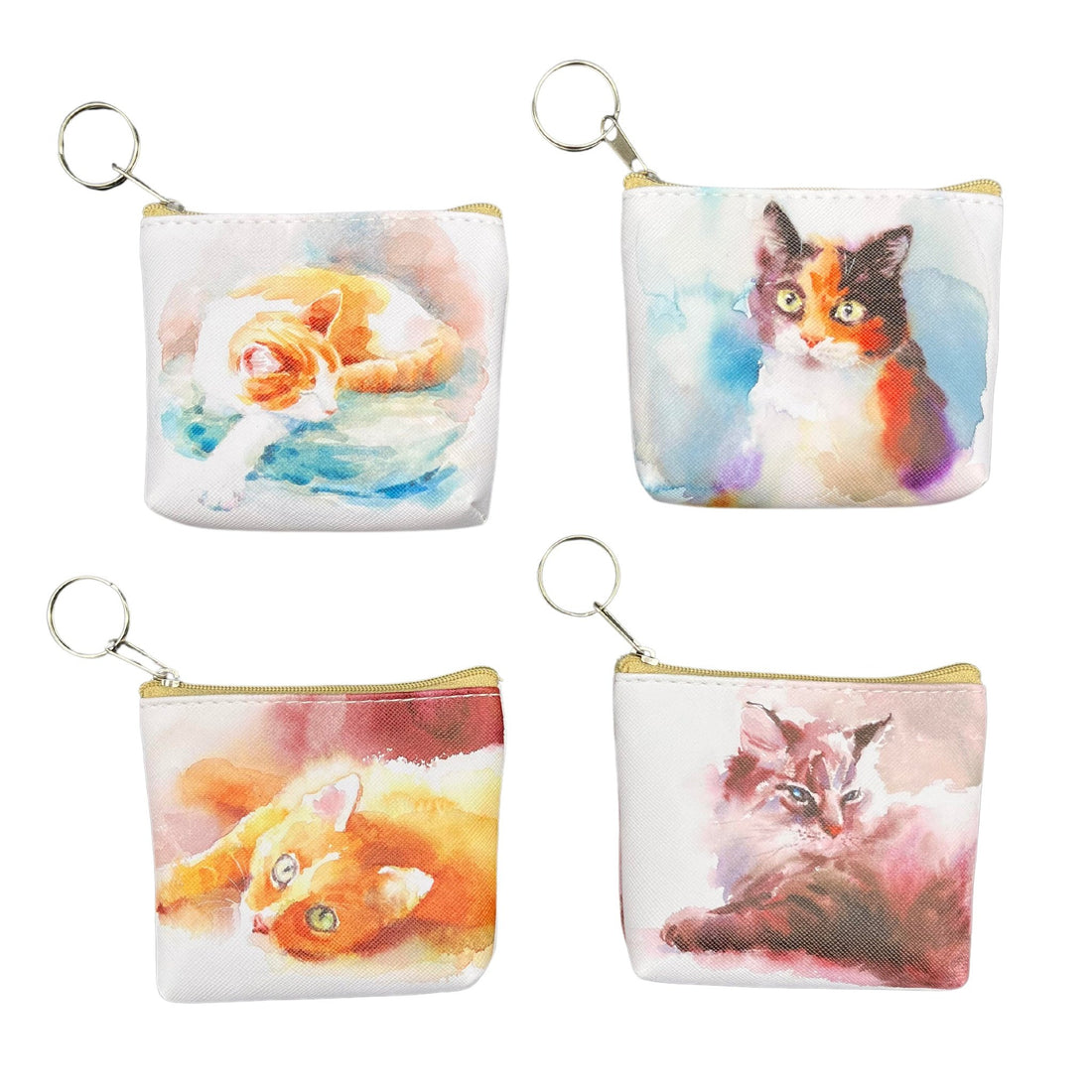 Barn Cats Set of 12 Key Chain Coin Purses