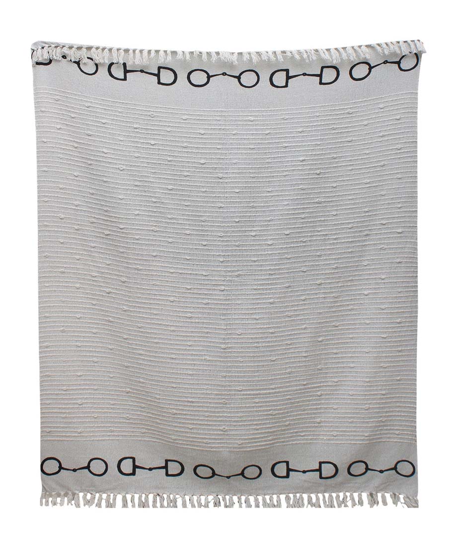 Lila Snaffle Bit Cotton Throw