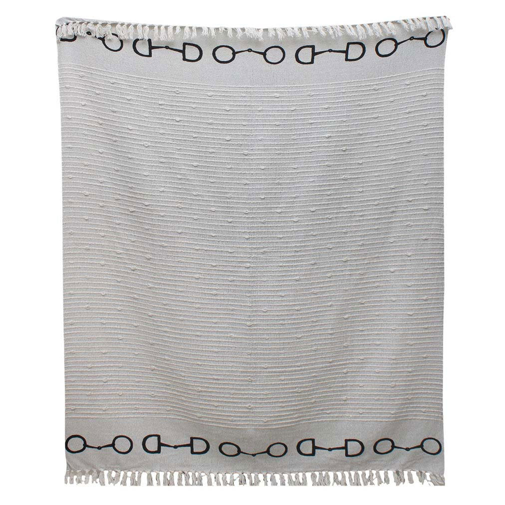 Lila Snaffle Bit Cotton Throw