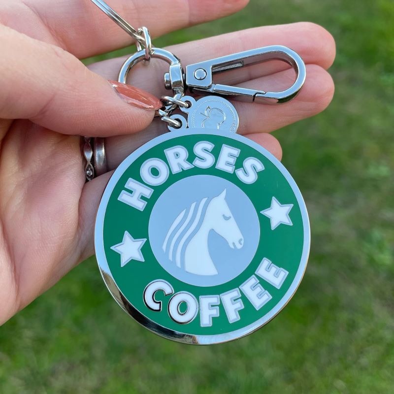 Dapplebay Horses &amp; Coffee - Keychain