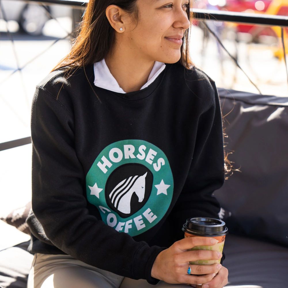 Dapplebay Horses &amp; Coffee Sweatshirt