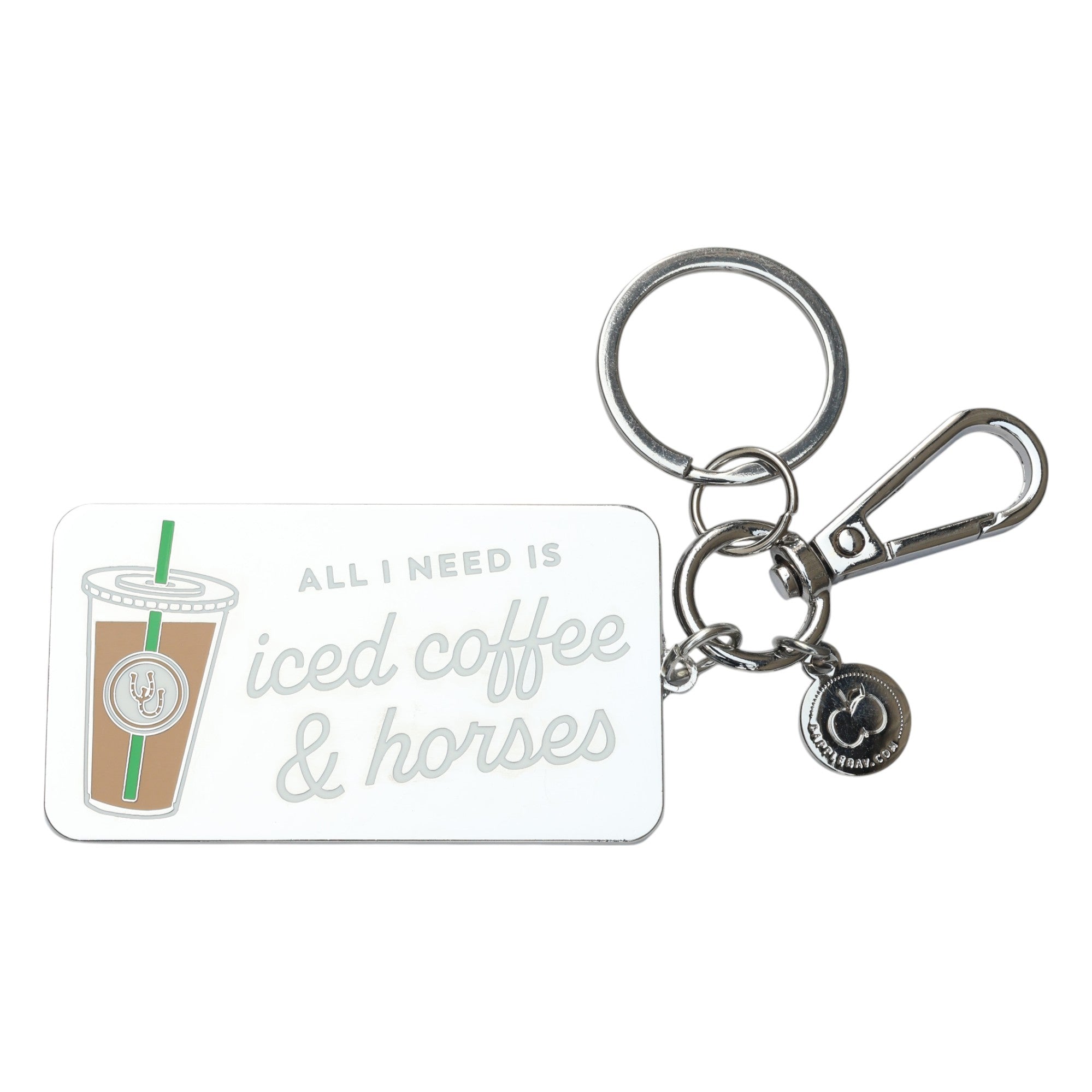 Dapplebay Iced Coffee &amp; Horses - Keychain