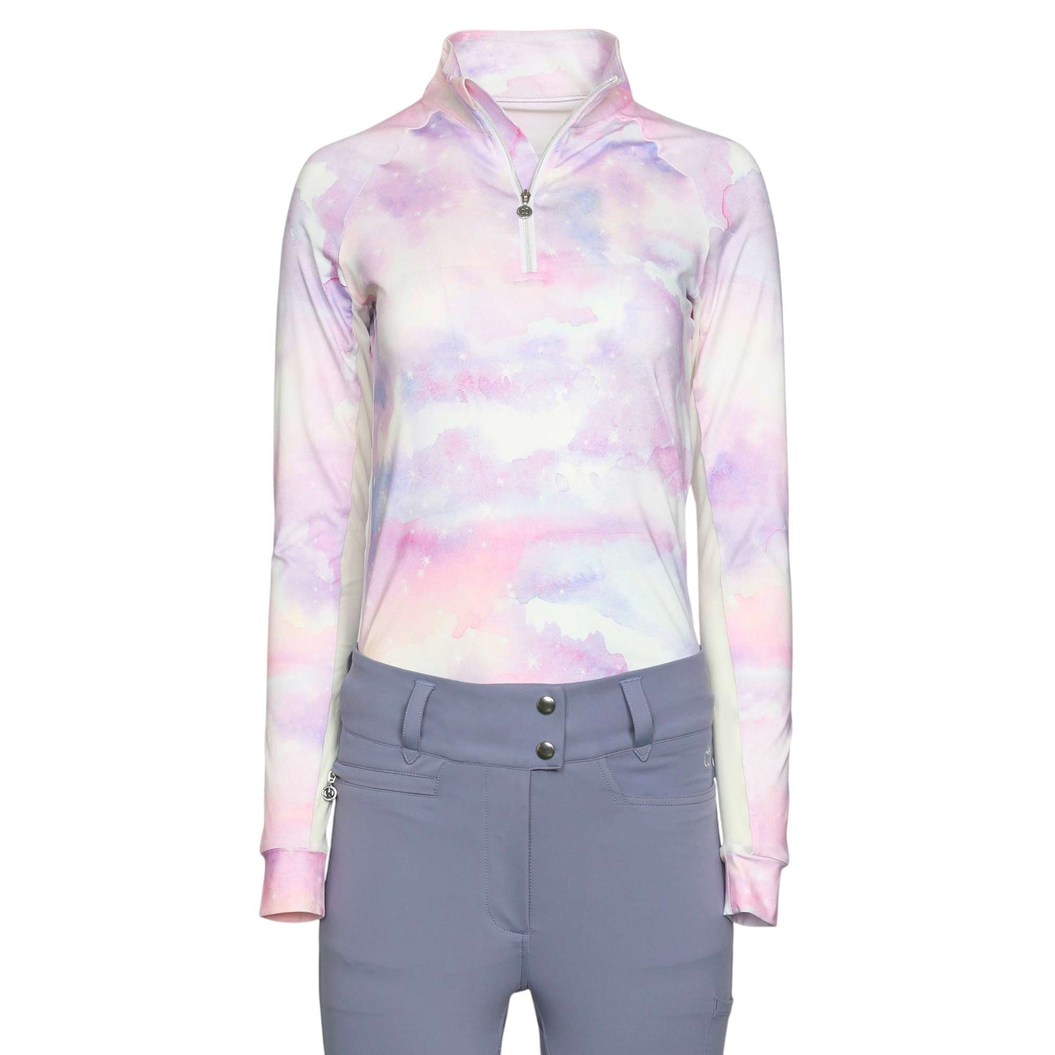 Dapplebay Lavender Haze 1/4 Zip Light Riding Top - Breeches.com