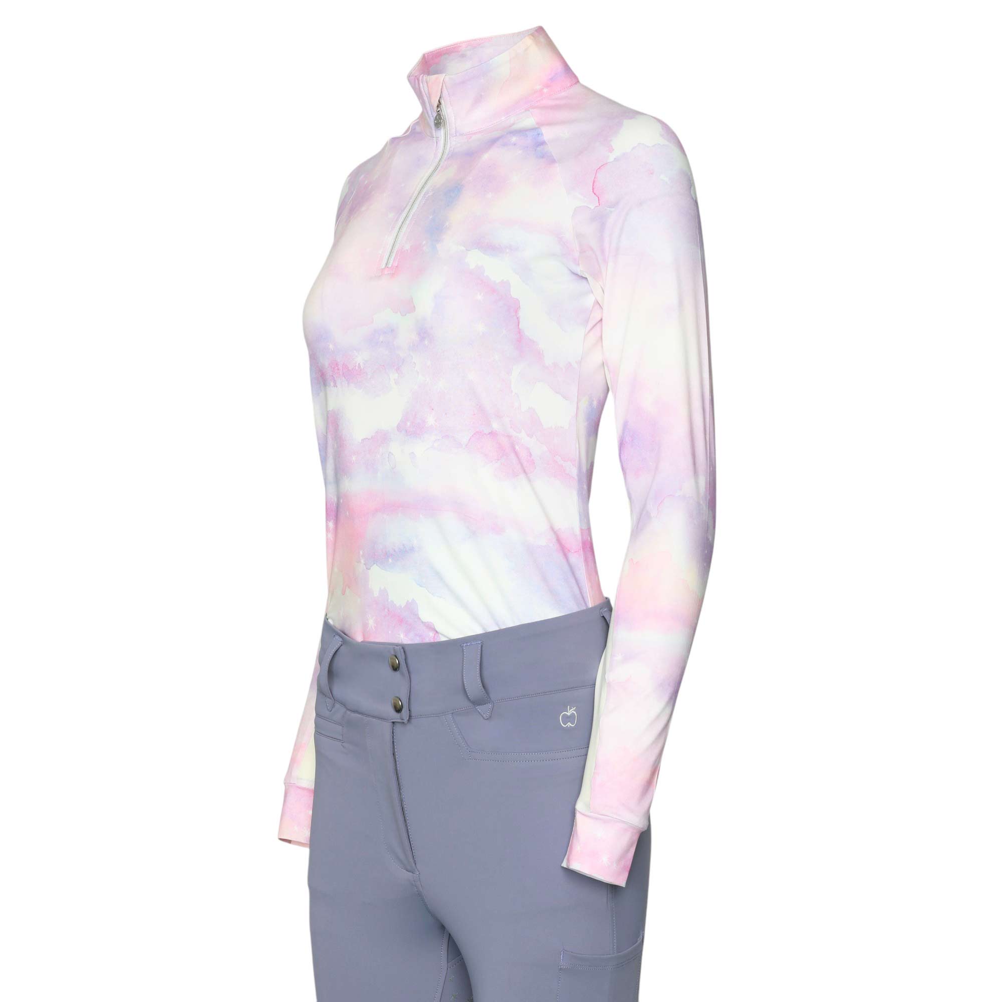 Dapplebay Lavender Haze 1/4 Zip Light Riding Top - Breeches.com