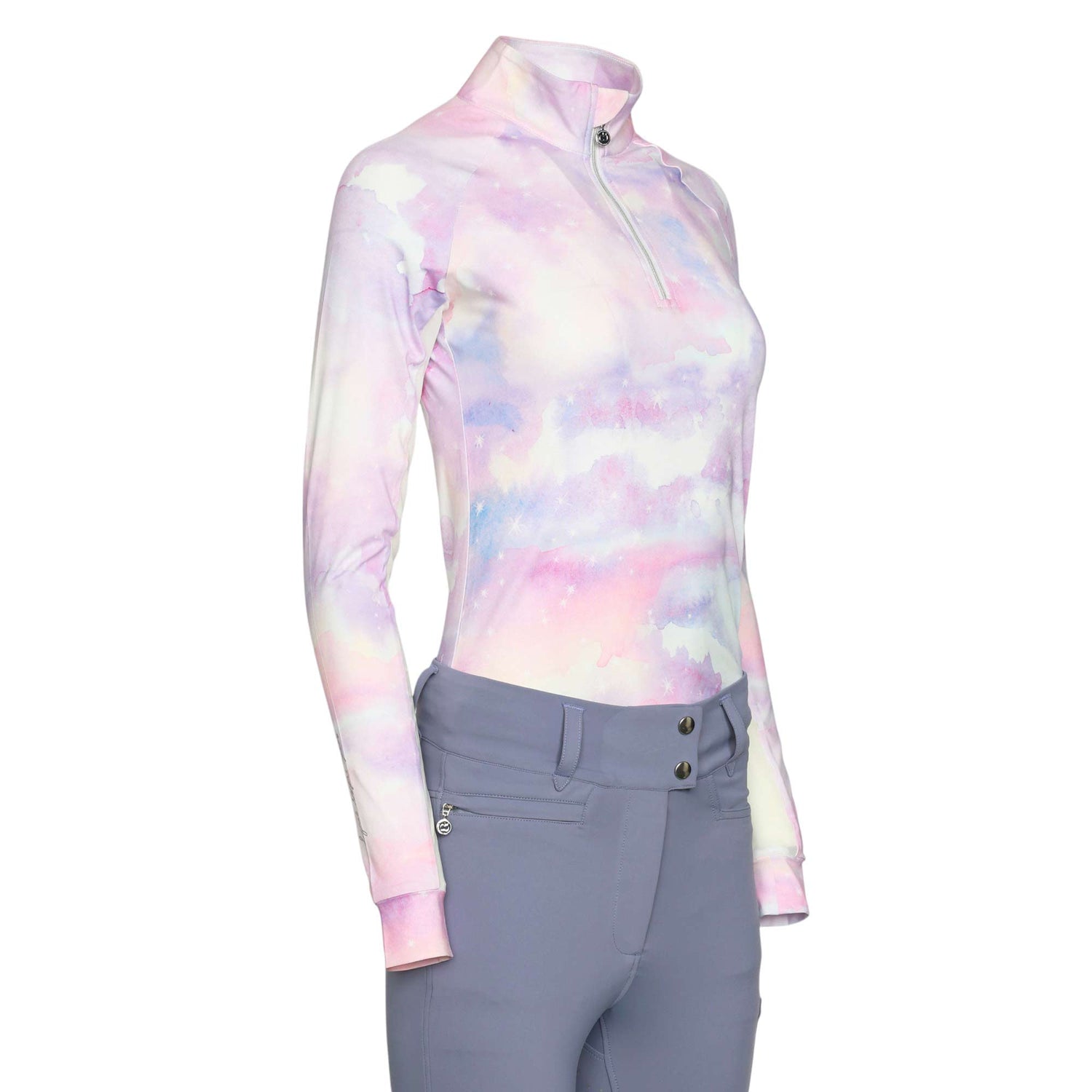 Dapplebay Lavender Haze 1/4 Zip Light Riding Top - Breeches.com