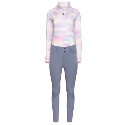 Dapplebay Lavender Haze 1/4 Zip Light Riding Top - Breeches.com