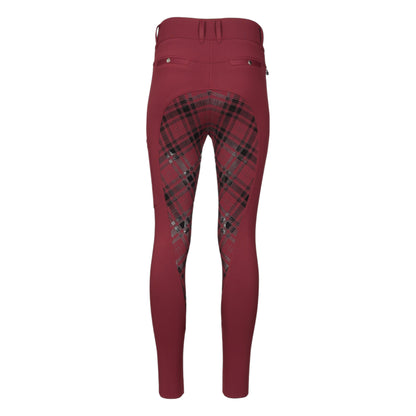 Dapplebay Holiday Plaid Riding Breeches - RED - Breeches.com