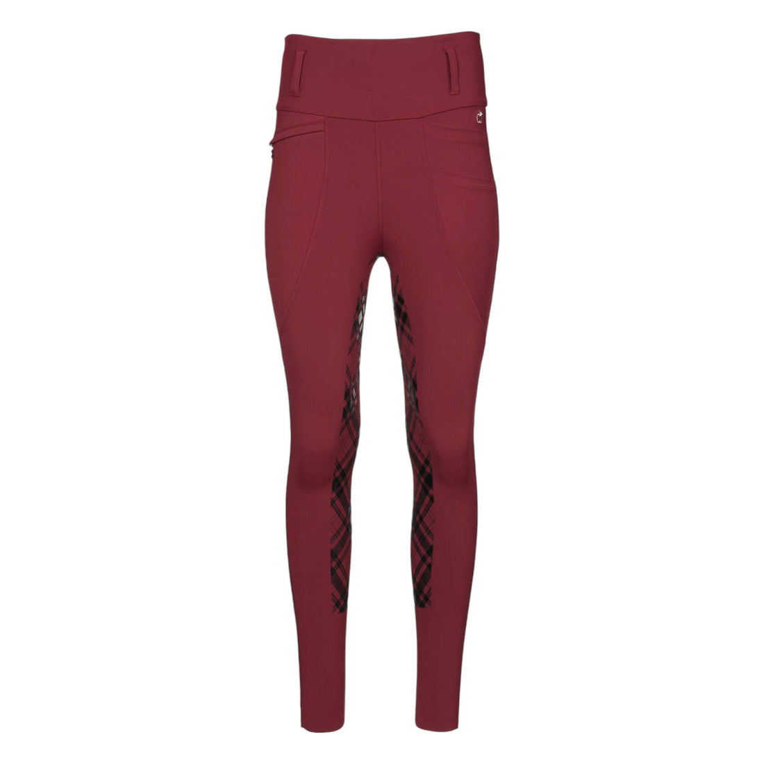 Dapplebay Holiday Plaid Riding Tights - RED - Breeches.com